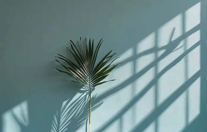 Calming Palm Shade Wallpaper Detail